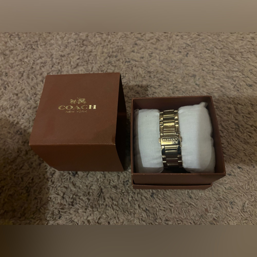 Coach Gold-Tone Rectangular Women's Watch - Picture 3 of 3